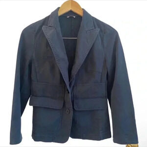 i blues by MaxMara Womens Navy Blue Khaki Blazer